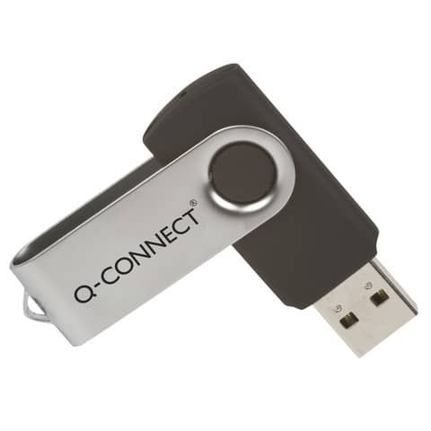 Chiavetta USB 2.0 Q-Connect Flash drive argento/nero - 64 GB - KF41514